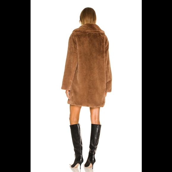 Lamarque Linnea Faux Fur Jacket Mink Brown NWOT - Picture 4 of 4